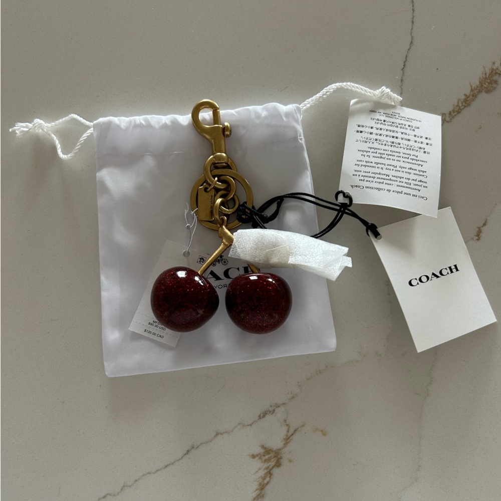 NWT Coach Cherry Bag Charm